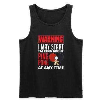 Fun Table Tennis Gift - Men's Premium Organic Tank Top - black - Front - Michal (187cm)
