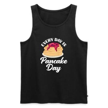 Funny Pancake Pancakes Gift - Men's Premium Organic Tank Top - black - Front - Michal (187cm)
