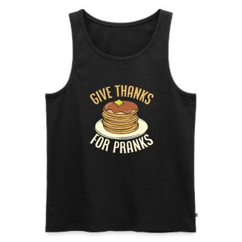 Funny Pancake Pancakes Gift - Men's Premium Organic Tank Top - black - Front - Michal (187cm)