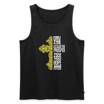 Jesus Christ Christ Religion Religious - Men's Premium Organic Tank Top - black - Front - Michal (187cm)