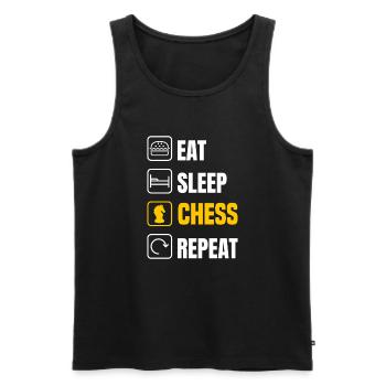 Funny Chess Player Chess Player Gift - Men's Premium Organic Tank Top - black - Front - Michal (187cm)