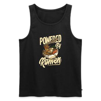 Powered By Ramen Funny Ramen Gift - Men's Premium Organic Tank Top - black - Front - Michal (187cm)