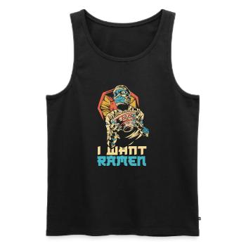J’aime Ramen Halloween Drôle Ramen - Débardeur bio Premium Homme - noir - Devant - Michal (187cm)