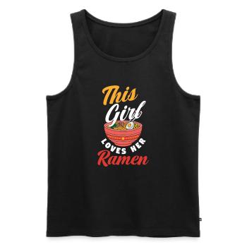 Dieses Mädchen Liebt Ihr Ramen - Männer Premium Bio Tank Top - Schwarz - Vorne - Michal (187cm)