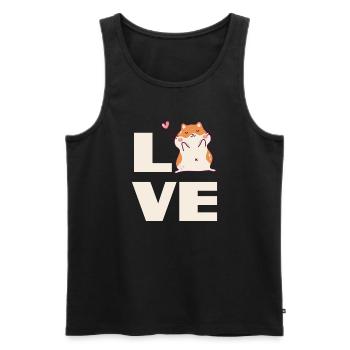 Drôle de cadeau de hamster - Débardeur bio Premium Homme - noir - Devant - AI Model Male 178 light (178cm)