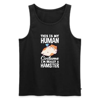 Drôle de cadeau de hamster - Débardeur bio Premium Homme - noir - Devant - AI Model Male 178 light (178cm)