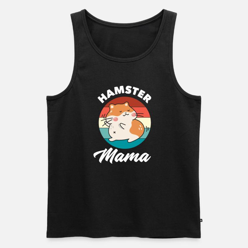 Lustiges Hamster Geschenk Hamster Mama - Männer Premium Bio Tank Top - Schwarz