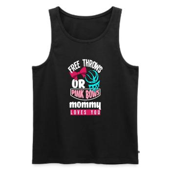 Le genre rose ou bleu révèle baby party maman - Débardeur bio Premium Homme - noir - Devant - AI Model Male 178 light (178cm)
