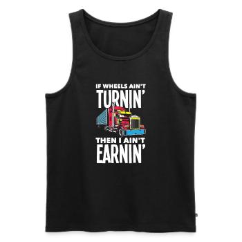 Truck Driver Trucker Truck Driver Driver - Men's Premium Organic Tank Top - black - Front - Michal (187cm)