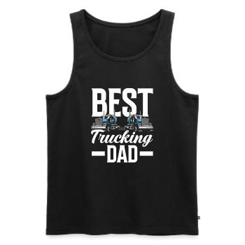 Truck Driver Trucker Truck Driver Driver - Men's Premium Organic Tank Top - black - Front - Michal (187cm)