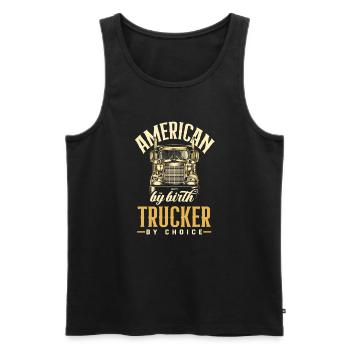 Truck Driver Trucker Truck Driver Driver - Men's Premium Organic Tank Top - black - Front - Michal (187cm)