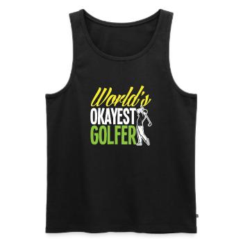 Lustiges Golfen Golf Golfer Geschenk - Männer Premium Bio Tank Top - Schwarz - Vorne - Michal (187cm)