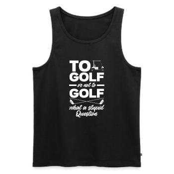 Lustiges Golfen Golf Golfer Geschenk - Männer Premium Bio Tank Top - Schwarz - Vorne - Michal (187cm)