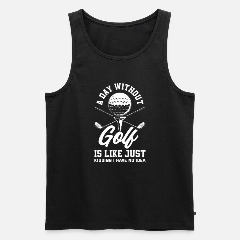 Fun Golf Golf Golfer Gift - Men's Premium Organic Tank Top - black