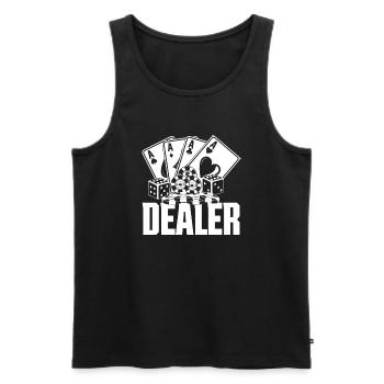 Joueur de poker Joueur de poker Cadeau de poker - Débardeur bio Premium Homme - noir - Devant - AI Model Male 178 light (178cm)