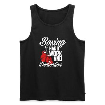 Lustiges Boxen Boxer Geschenk - Männer Premium Bio Tank Top - Schwarz - Vorne - Michal (187cm)