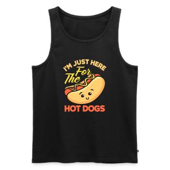 Hot Dog Hot Dogs Liebhaber Geschenk - Männer Premium Bio Tank Top - Schwarz - Vorne - AI Model Male 178 light (178cm)