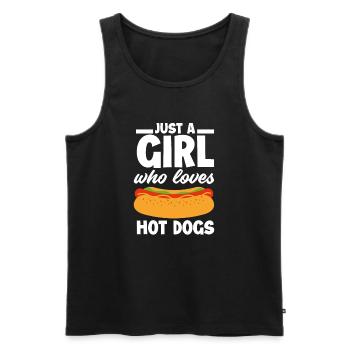 Hot Dog Hot Dogs Liebhaber Geschenk - Männer Premium Bio Tank Top - Schwarz - Vorne - AI Model Male 178 light (178cm)