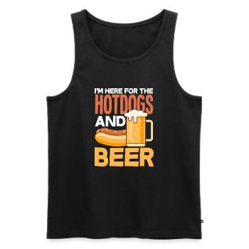 Hot Dog Hot Dogs Liebhaber Geschenk - Männer Premium Bio Tank Top - Schwarz - Vorne - AI Model Male 178 light (178cm)