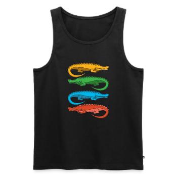 Alligator Alligator Crocodile Crocodile - Débardeur bio Premium Homme - noir - Devant - Michal (187cm)