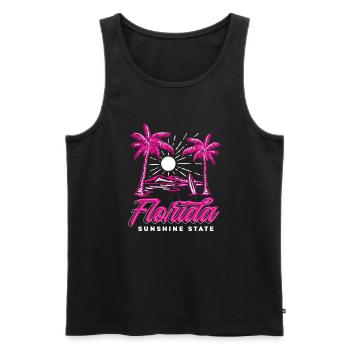 Florida - Men's Premium Organic Tank Top - black - Front - AI Model Male 178 light (178cm)