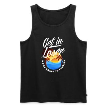 Florida - Men's Premium Organic Tank Top - black - Front - AI Model Male 178 light (178cm)