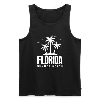 Florida - Men's Premium Organic Tank Top - black - Front - AI Model Male 178 light (178cm)