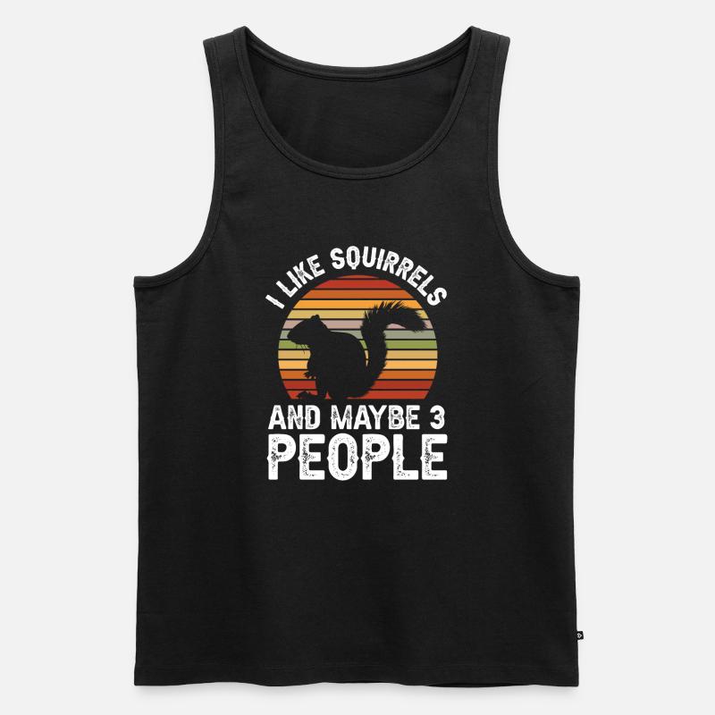 Eichhörnchen - Männer Premium Bio Tank Top - Schwarz