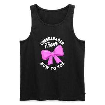 Lustiges Cheerleader Cheerleading Geschenk - Männer Premium Bio Tank Top - Schwarz - Vorne - Michal (187cm)