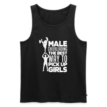 Lustiges Cheerleader Cheerleading Geschenk - Männer Premium Bio Tank Top - Schwarz - Vorne - Michal (187cm)