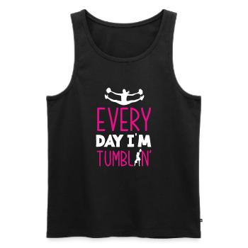 Lustiges Cheerleader Cheerleading Geschenk - Männer Premium Bio Tank Top - Schwarz - Vorne - Michal (187cm)