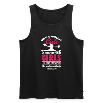 Lustiges Cheerleader Cheerleading Geschenk - Männer Premium Bio Tank Top - Schwarz - Vorne - Michal (187cm)