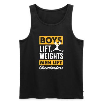 Lustiges Cheerleader Cheerleading Geschenk - Männer Premium Bio Tank Top - Schwarz - Vorne - Michal (187cm)