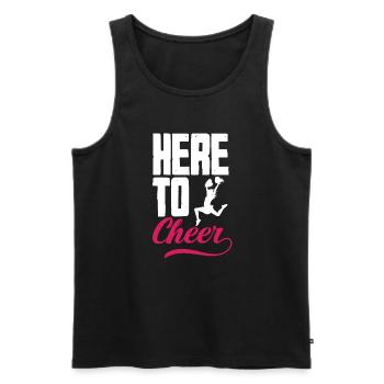 Drôle de pom-pom girl Cheerleading Cadeau - Débardeur bio Premium Homme - noir - Devant - Michal (187cm)