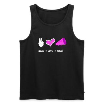 Lustiges Cheerleader Cheerleading Geschenk - Männer Premium Bio Tank Top - Schwarz - Vorne - Michal (187cm)