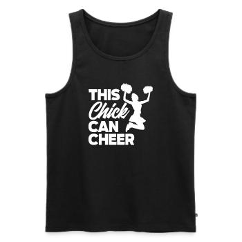 Drôle de pom-pom girl Cheerleading Cadeau - Débardeur bio Premium Homme - noir - Devant - Michal (187cm)