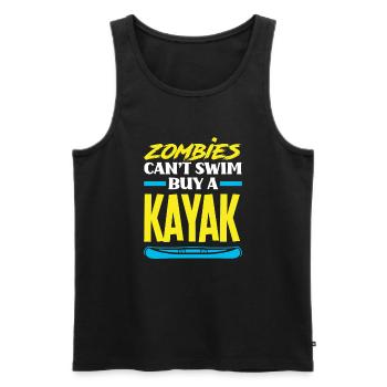 Kayak Canoë - Débardeur bio Premium Homme - noir - Devant - Michal (187cm)