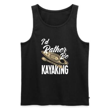 Kayak Canoë - Débardeur bio Premium Homme - noir - Devant - Michal (187cm)
