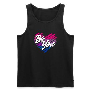 Bisexuell LGBTQ+ Bi LGBTQ - Männer Premium Bio Tank Top - Schwarz - Vorne - Michal (187cm)