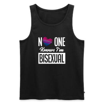 Bisexuell LGBTQ+ Bi LGBTQ - Männer Premium Bio Tank Top - Schwarz - Vorne - Michal (187cm)