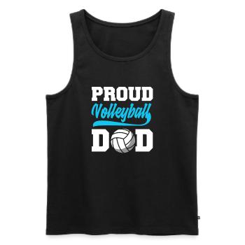 Drôle de volleyball Papa Cadeau - Débardeur bio Premium Homme - noir - Devant - Michal (187cm)