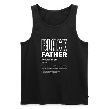 Papa Père Cadeau de la fête des pères - Débardeur bio Premium Homme - noir - Devant - Michal (187cm)