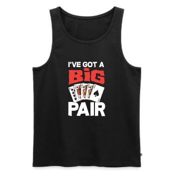 Poker Player Poker Player Poker Gift - Men's Premium Organic Tank Top - black - Front - Michal (187cm)