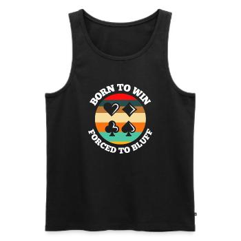 Poker Player Poker Player Poker Gift - Men's Premium Organic Tank Top - black - Front - Michal (187cm)