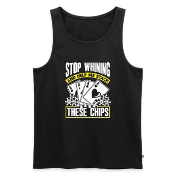 Poker Player Poker Player Poker Gift - Men's Premium Organic Tank Top - black - Front - Michal (187cm)