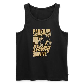 Lustiges Parkourläufer Freerunner Geschenk - Männer Premium Bio Tank Top - Schwarz - Vorne - Michal (187cm)