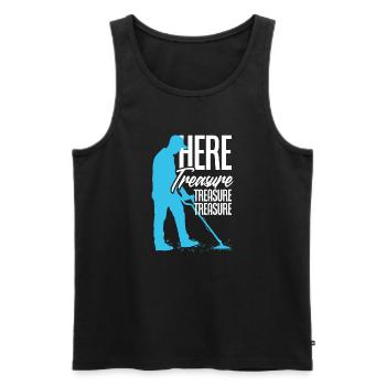 Funny Probing Metal Detector Detector - Men's Premium Organic Tank Top - black - Front - Michal (187cm)