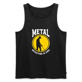 Funny Probing Metal Detector Detector - Men's Premium Organic Tank Top - black - Front - Michal (187cm)