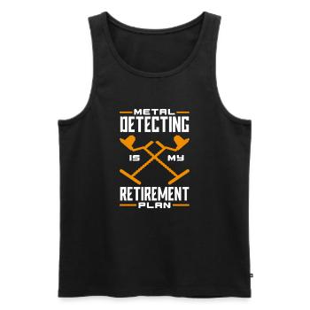 Funny Probing Metal Detector Detector - Men's Premium Organic Tank Top - black - Front - Michal (187cm)