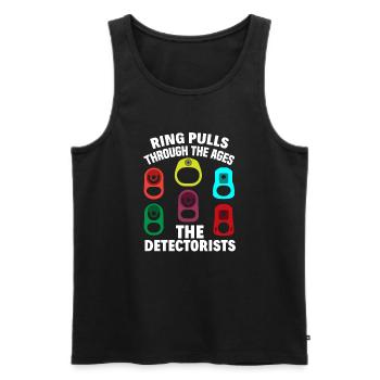Funny Probing Metal Detector Detector - Men's Premium Organic Tank Top - black - Front - Michal (187cm)